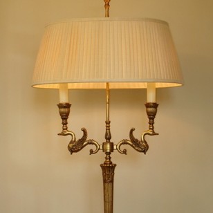 Bespoke bouillotte style floor lamp Swan